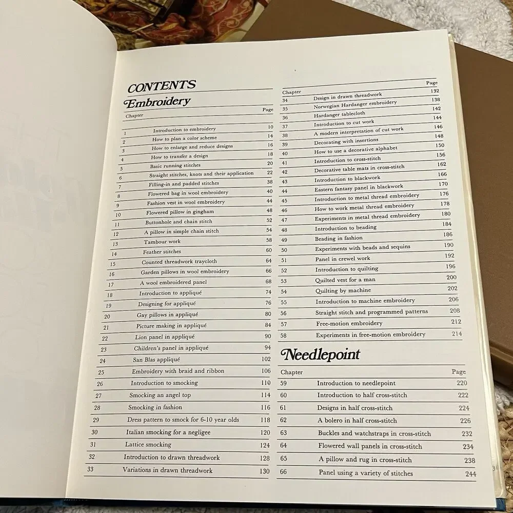 Vintage 1970s Coffee Table Hard Cover Embroidery Books Techniques History Guides